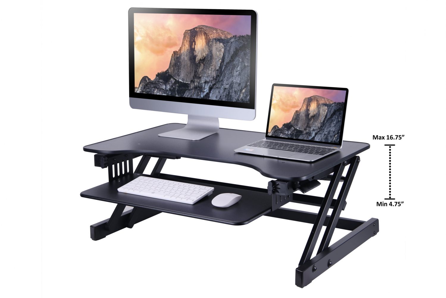 Rocelco ADR - Adjustable Desk Riser and Standing Desk Converter