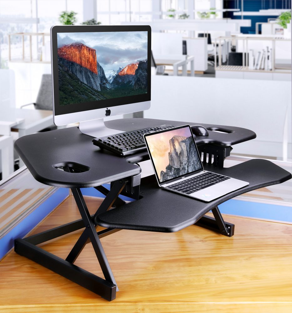 Sit Stand Corner Desk Riser