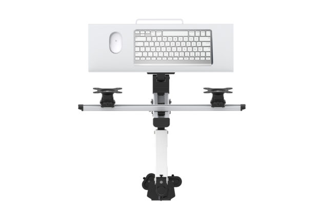 sit to stand workstation tray